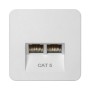 Mica4you Abdeckset für Netzwerkdose 2xRJ45 IP 20 weiss