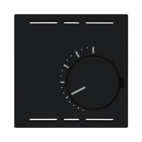 Edizio Due Abdeckung für Thermostat IP 20 schwarz ohne Schalter