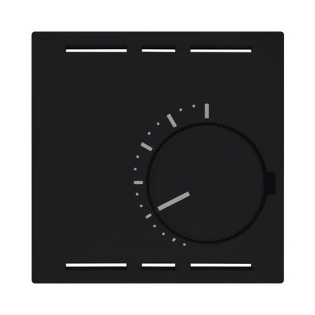 Edizio Due Abdeckung für Thermostat IP 20 schwarz ohne Schalter