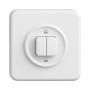 Feller Standard Due UP Doppelschalter SCH1 IP 20 weiss