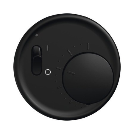 Feller Standard Due Abdeckset für Thermostat mit Schalter IP 20 schwarz