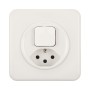 Feller Standard Due UP Kombi Kreuzschalter SCH6/T13 IP 20 weiss