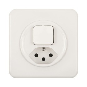 Feller Standard Due UP Kombi Kreuzschalter SCH6/T13 IP 20 weiss
