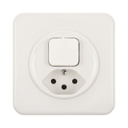 Feller Standard Due UP Kombi Kreuzschalter SCH6/T13 IP 20 weiss