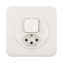 Feller Standard Due UP Kombi Kreuzschalter SCH6/T13 IP 20 weiss