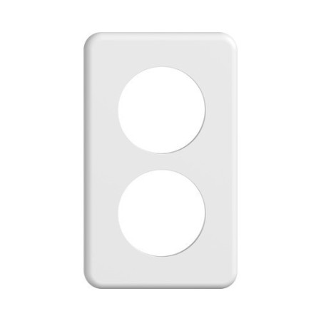 Feller Standard Due UP Abdeckrahmen 2fach 2x50mm IP 20 weiss