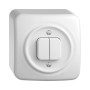 Feller Standard Due AP Doppelschalter SCH1 IP 20 weiss