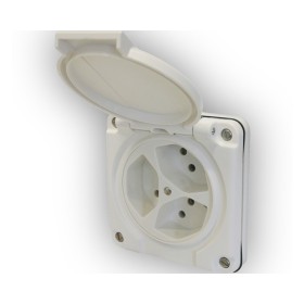 Feller Nass UP Steckdose 3xT13 paralell weiss