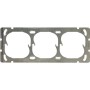 Edizio Due Montageplatte 3fach horizontal 197x77mm