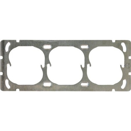 Edizio Due Montageplatte 3fach horizontal 197x77mm