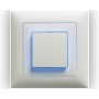 Edizio Due UP Druckschalter SCH3 Komplettset mit LED-Seitenlinse weiss
