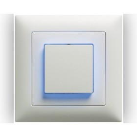 Edizio Due UP Kreuzschalter SCH6 Komplettset mit LED-Seitenlinse weiss