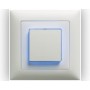 Edizio Due UP Kreuzschalter SCH6 Komplettset mit LED-Seitenlinse weiss