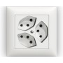 Edizio Due UP Steckdose 3xT13 weiss