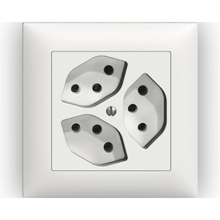 Edizio Due UP Steckdose 3xT13 weiss