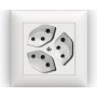 Edizio Due UP Steckdose 3xT13 weiss