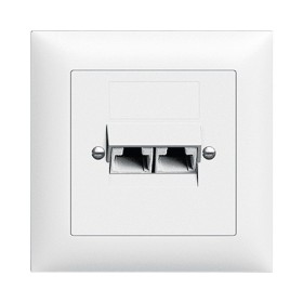 Edizio Due RJ45 Dose Itplus 2-fach weiss