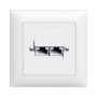 Edizio Due RJ45 Dose Itplus 2-fach weiss