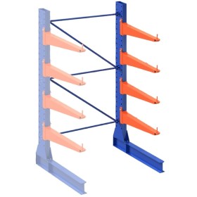 KRAGARMREGAL EINFACH ANBAUELEMENT 4m hoch / 80cm arm