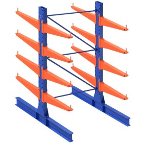 KRAGARMREGAL DOPPELSEITIG GRUNDELEMENT 4m hoch / 80cm arm