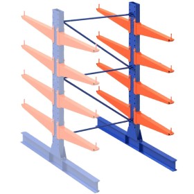 KRAGARMREGAL DOPPELSEITIG ANBAUELEMENT 4m hoch / 80cm arm