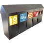 60L POUBELLE TRI SÉLECTIF INOX  Matériel de Bureau