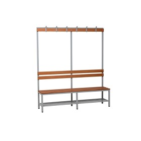 Banc pour vestiaires avec lattes en bois simple WOLFSTAHL Armoires ...