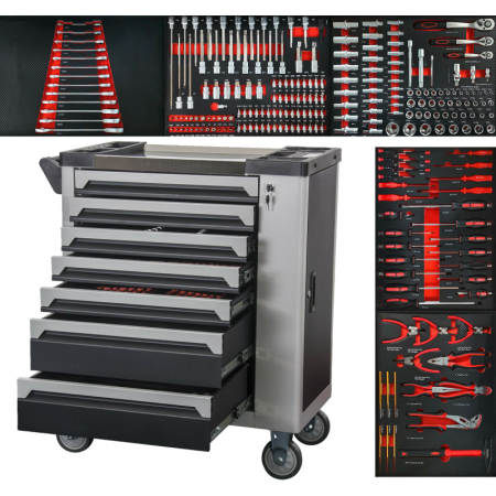 PROFI-CHARIOT À OUTILS 250 PIÉCES WETE Outils de Serrage