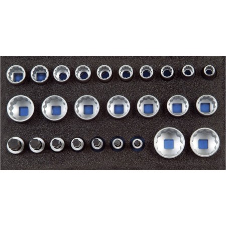 Gedore Aussen-Sechskant Steckschlüsseleinsatz-Set 26 Teilig 1/2" (12.5 Mm)
