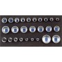 Gedore Aussen-Sechskant Steckschlüsseleinsatz-Set 26 Teilig 1/2" (12.5 Mm)