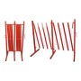 Barrière - clôture à ciseaux en acier rouge/blanc SIGNA Signaux Pli...