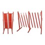 Barrière - clôture à ciseaux en acier rouge/blanc SIGNA Signaux Pli...
