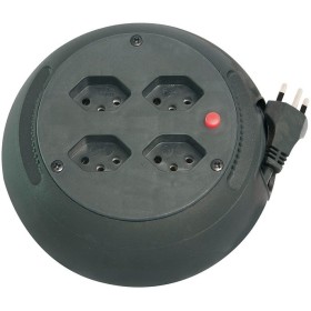 Comfort Line Kabelbox 4-fach / Mini-Kabeltrommel (Indoor-Kabeltrommel für Haushalt, 4m Kabel)