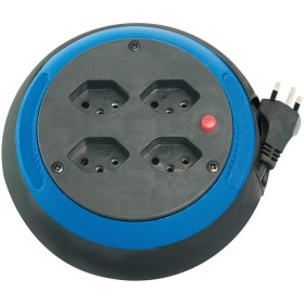 Comfort Line Kabelbox 4-fach / Mini-Kabeltrommel (Indoor-Kabeltrommel für Haushalt, 4m Kabel)