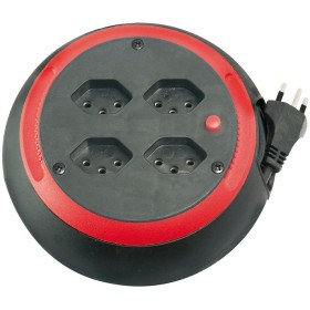 Comfort Line Kabelbox 4-fach / Mini-Kabeltrommel (Indoor-Kabeltrommel für Haushalt, 4m Kabel)