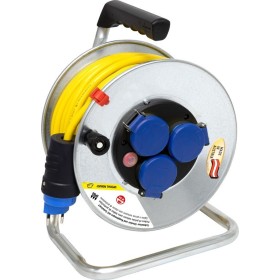 Kabeltrommel Garant SK 240, 3x T13 Steckdosen, T13 Stecker, Kabel 25m AT-N07V3V3-F 3G1,5 gelb, CH Stecksystem IP55