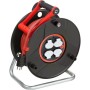 Kabeltrommel Garant ST Bretec 290, 4x T13 Steckdosen, T12 Stecker, Kabel 50m H05VV-F 3G1,5 rot