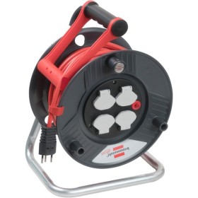 Kabeltrommel Garant ST 240, 4x T13 Steckdosen, T12 Stecker, Kabel 25m H05VV-F 3G1.5 rot