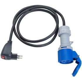 Adapterleitung mit CEE-Kupplung 3-polig 1,5m schwarz H05VV-F 3G1.5 *CH*