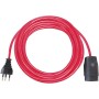 Qualitäts-Kunststoff-Verlängerungskabel mit Funktionsleuchte 10m rot H05VV-F 3G1,5 *CH*