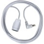 Qualitäts-Kunststoff-Verlängerungskabel mit Winkelstecker (Verlängerungskabel für innen mit 5m Kabel) weiss