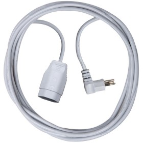 Qualitäts-Kunststoff-Verlängerungskabel mit Winkelstecker (Verlängerungskabel für innen mit 5m Kabel) weiss