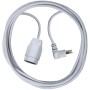 Qualitäts-Kunststoff-Verlängerungskabel mit Winkelstecker (Verlängerungskabel für innen mit 5m Kabel) weiss