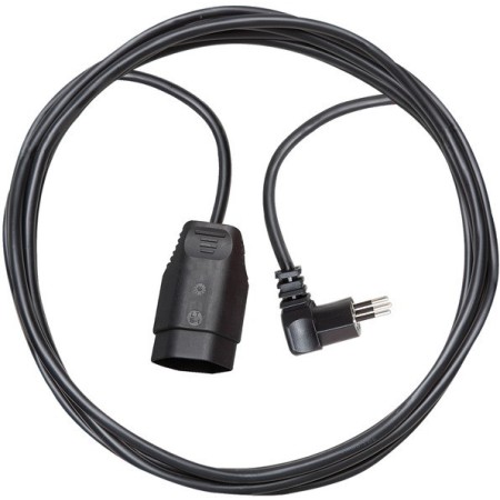 Qualitäts-Kunststoff-Verlängerungskabel mit Winkelstecker (Verlängerungskabel für innen mit 5m Kabel) schwarz