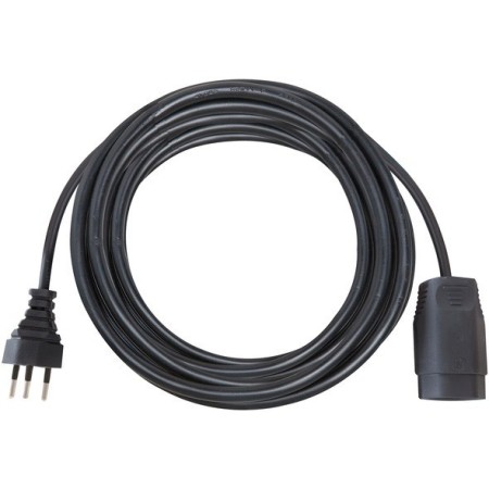 Qualitäts-Kunststoff-Verlängerungskabel 10m schwarz H05VV-F 3G1,5 *CH*