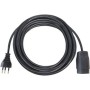 Qualitäts-Kunststoff-Verlängerungskabel 10m schwarz H05VV-F 3G1,5 *CH*