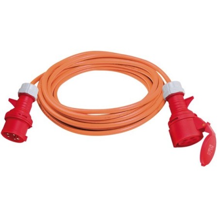 CEE-Verlängerung 400V/16A 15m H07BQ-F 5G2.5, orange IP44