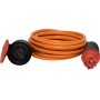 Verlängerungskabel für Ausseneinsatz, CH Stecksystem IP55, T25 Kupplung, T25 Stecker, Kabel 5m AT-N07V3V3-F 5G2.5, orange
