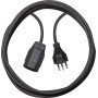 Qualitäts-Kunststoff-Verlängerungskabel (Verlängerungskabel für innen mit 5m Kabel) schwarz