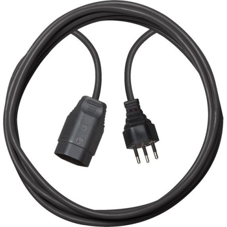 Qualitäts-Kunststoff-Verlängerungskabel (Verlängerungskabel für innen mit 5m Kabel) schwarz